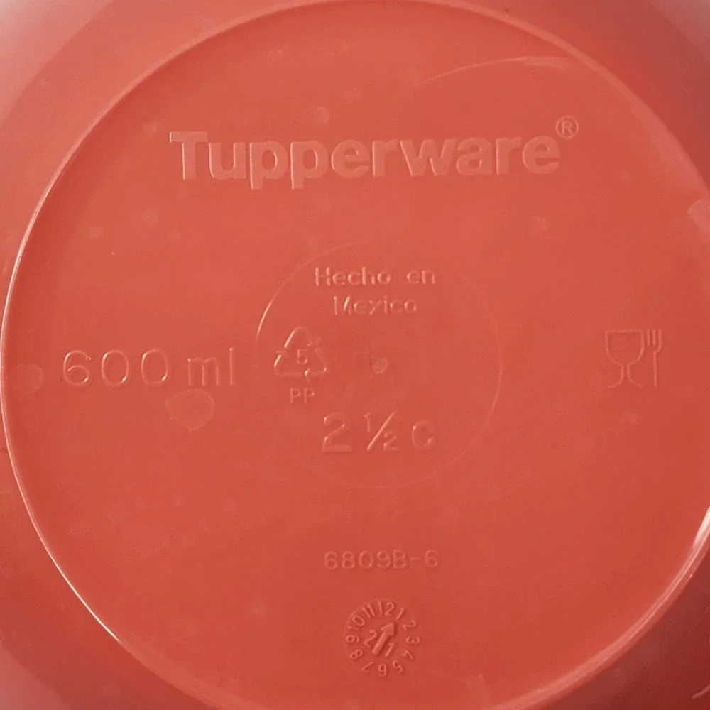 2 Tupperware Thatsa Bowls Extra Mini 2 1/2 Cups New 6809B-3 Coral Pink New